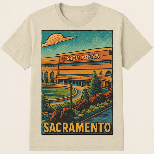 Sacramento Arco Arena T-Shirt – Vintage Kings Tribute Tee for Sacramento Basketball Fans